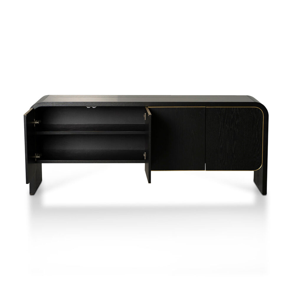 Boran 2m Buffet Unit - Textured Espresso Black - Image 4