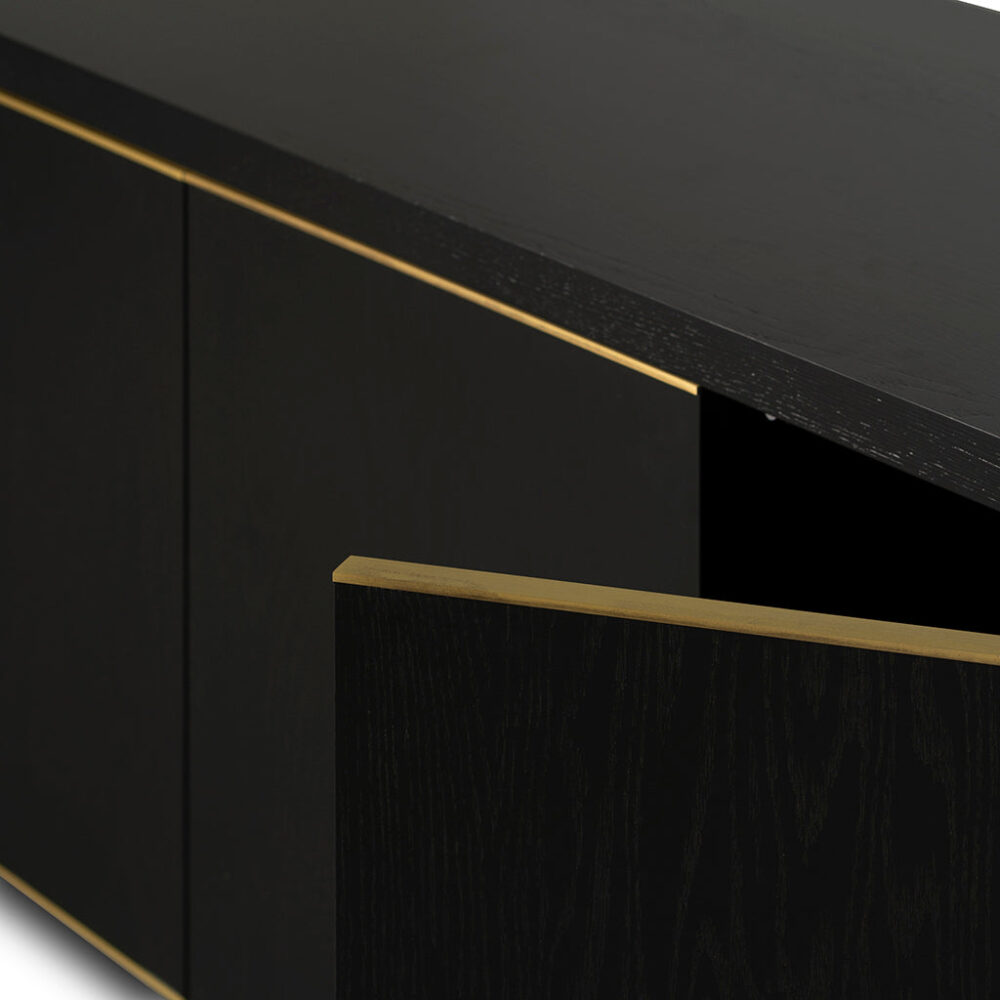 Boran 2m Buffet Unit - Textured Espresso Black - Image 12