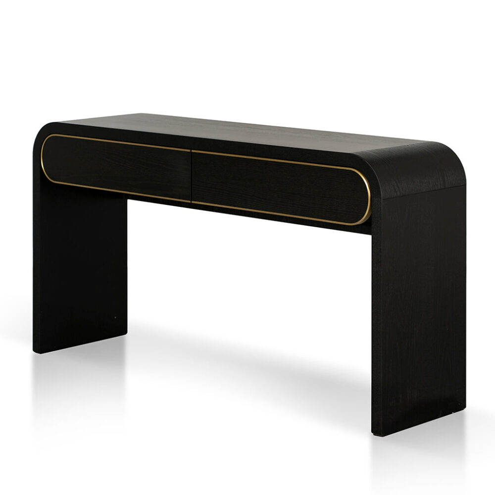 Boran 1.5m Console Table - Textured Espresso Black