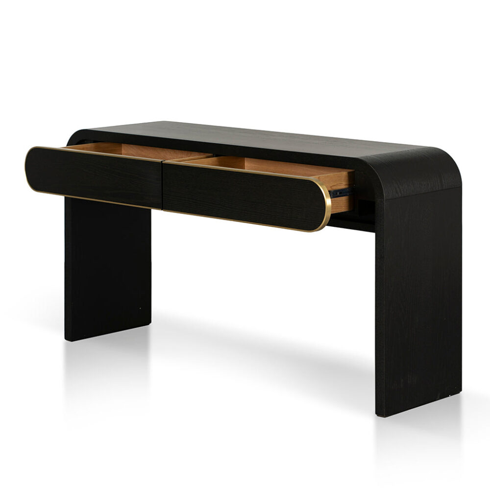 Boran 1.5m Console Table - Textured Espresso Black - Image 3