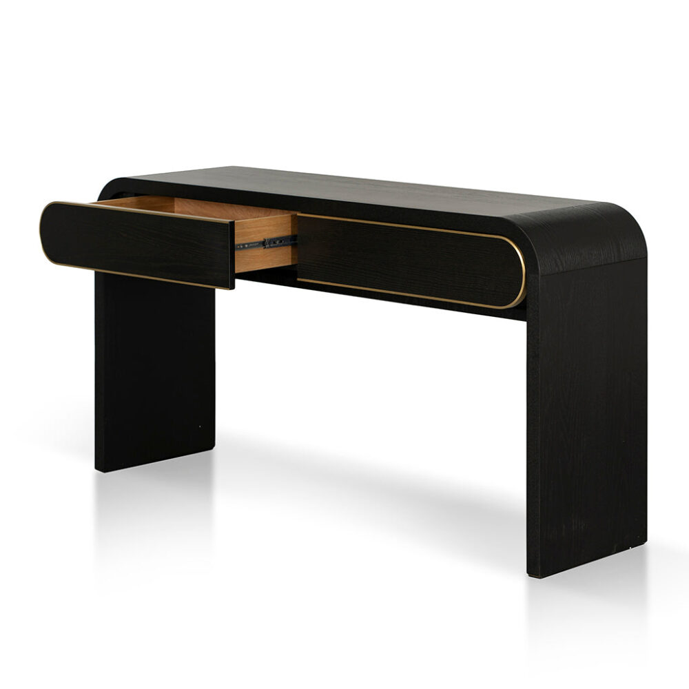 Boran 1.5m Console Table - Textured Espresso Black - Image 4