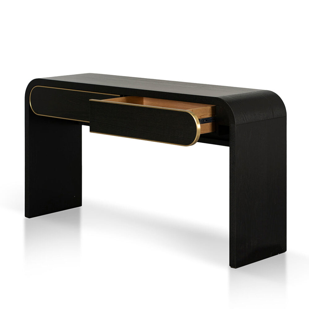 Boran 1.5m Console Table - Textured Espresso Black - Image 5