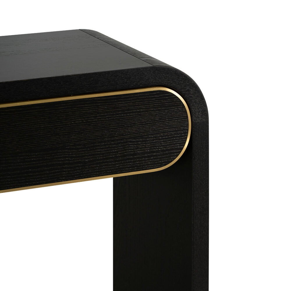 Boran 1.5m Console Table - Textured Espresso Black - Image 10