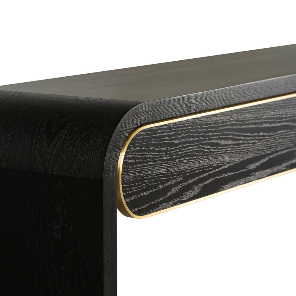 Boran 1.5m Console Table - Textured Espresso Black - Image 12