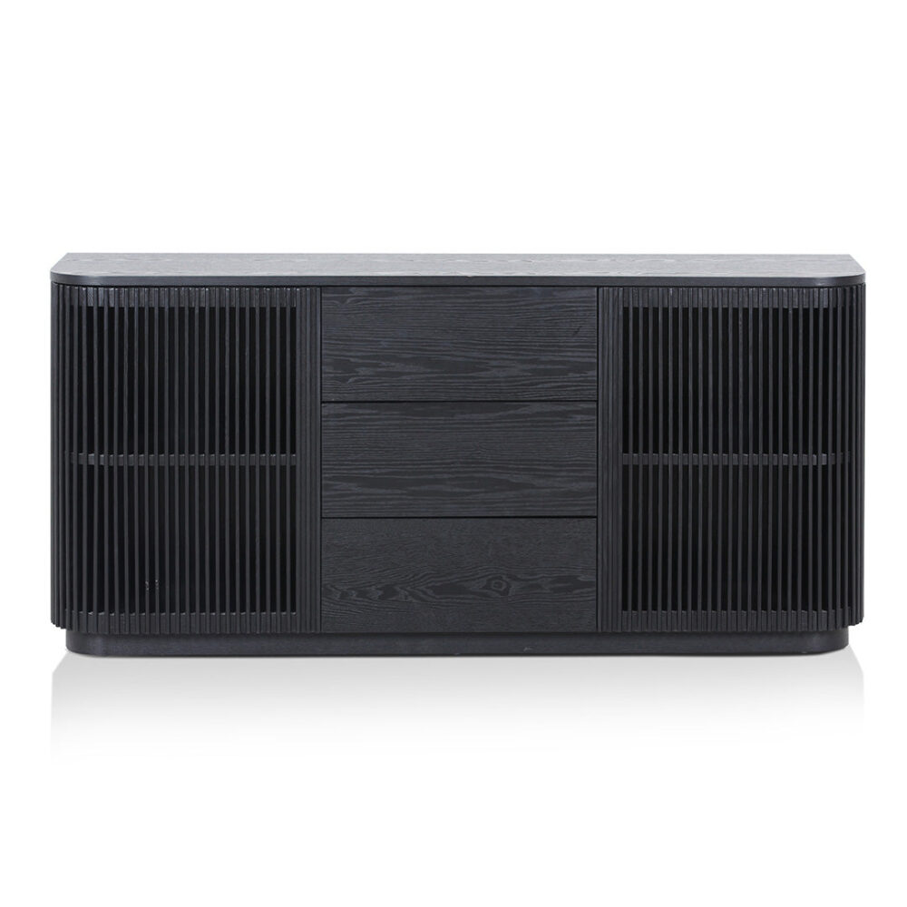 Tahlia 1.6m Sideboard Unit - Full Black - Image 2