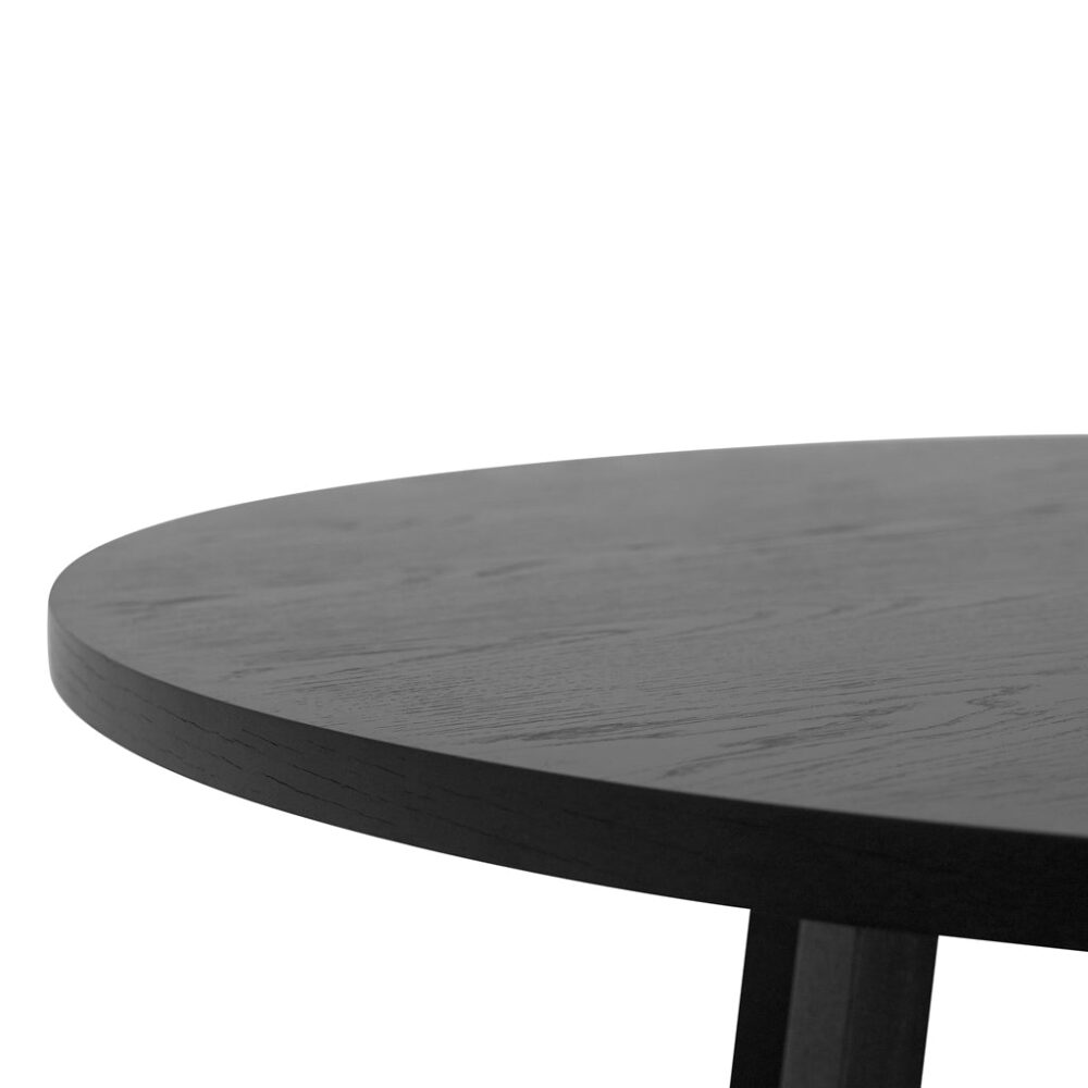 Vanya 1.5m Round Dining Table - Full Black - Image 9