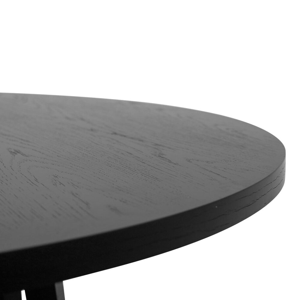 Vanya 1.5m Round Dining Table - Full Black - Image 10