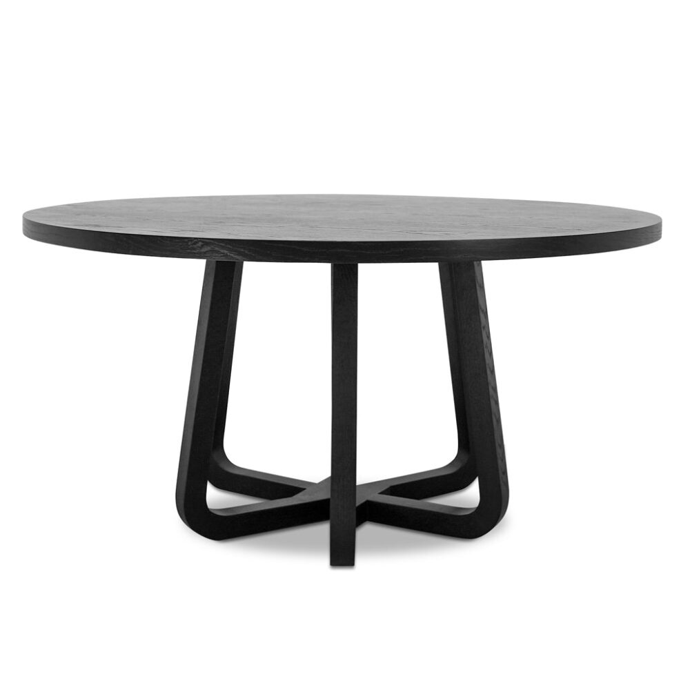 Vanya 1.5m Round Dining Table - Full Black