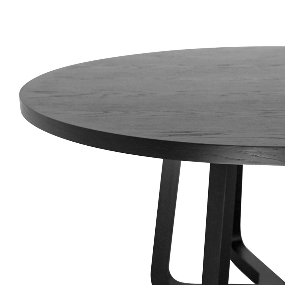 Vanya 1.5m Round Dining Table - Full Black - Image 8