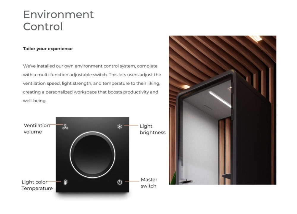 Evolve Medium Office Pod - White By Humble Office - Image 4