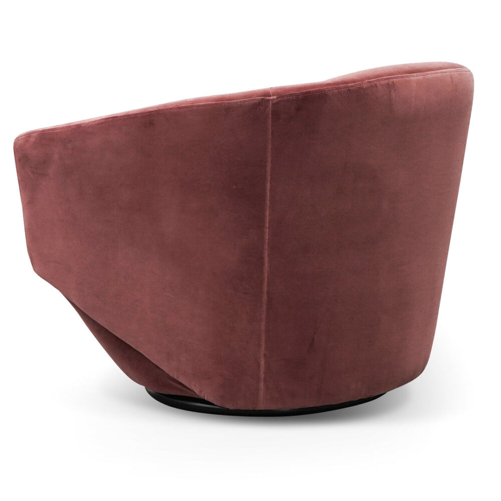 Donna Lounge Chair - Blood Orange Velvet - Image 5