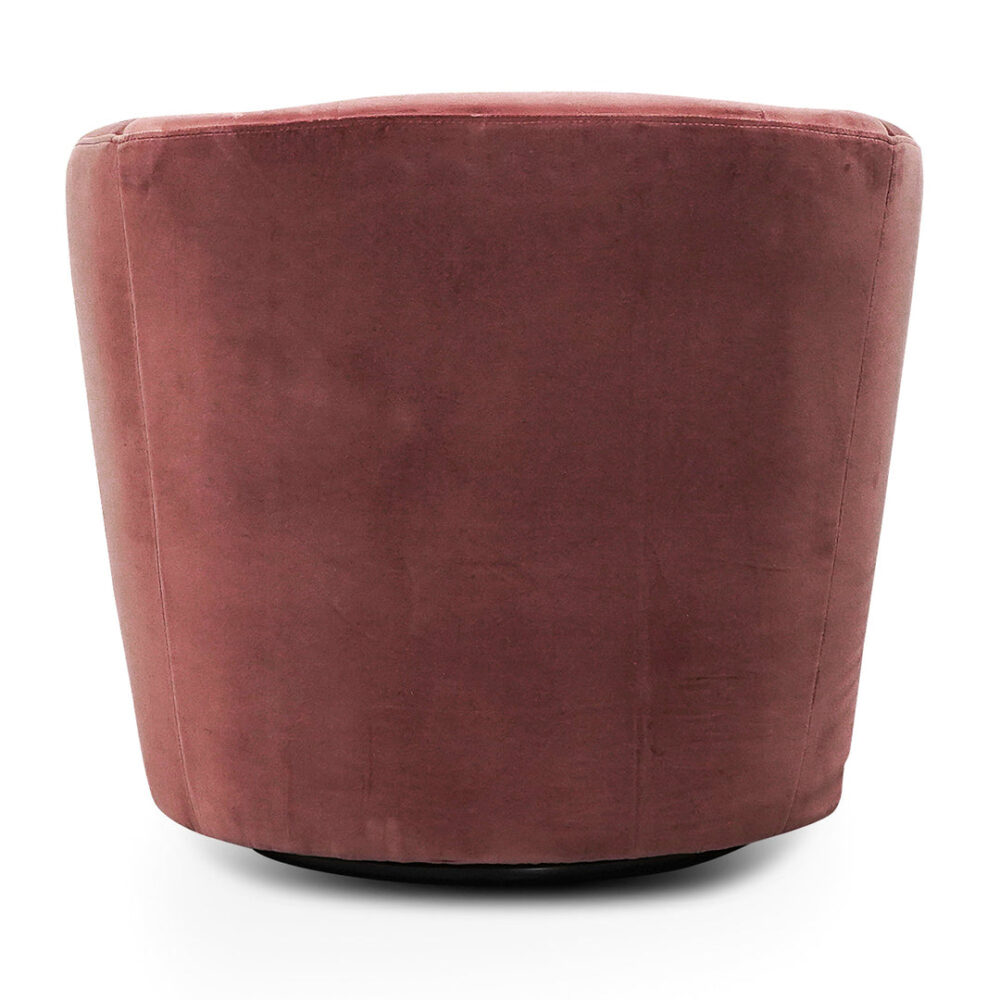 Donna Lounge Chair - Blood Orange Velvet - Image 6
