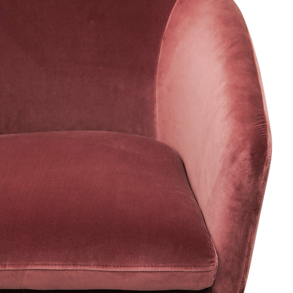 Donna Lounge Chair - Blood Orange Velvet - Image 7