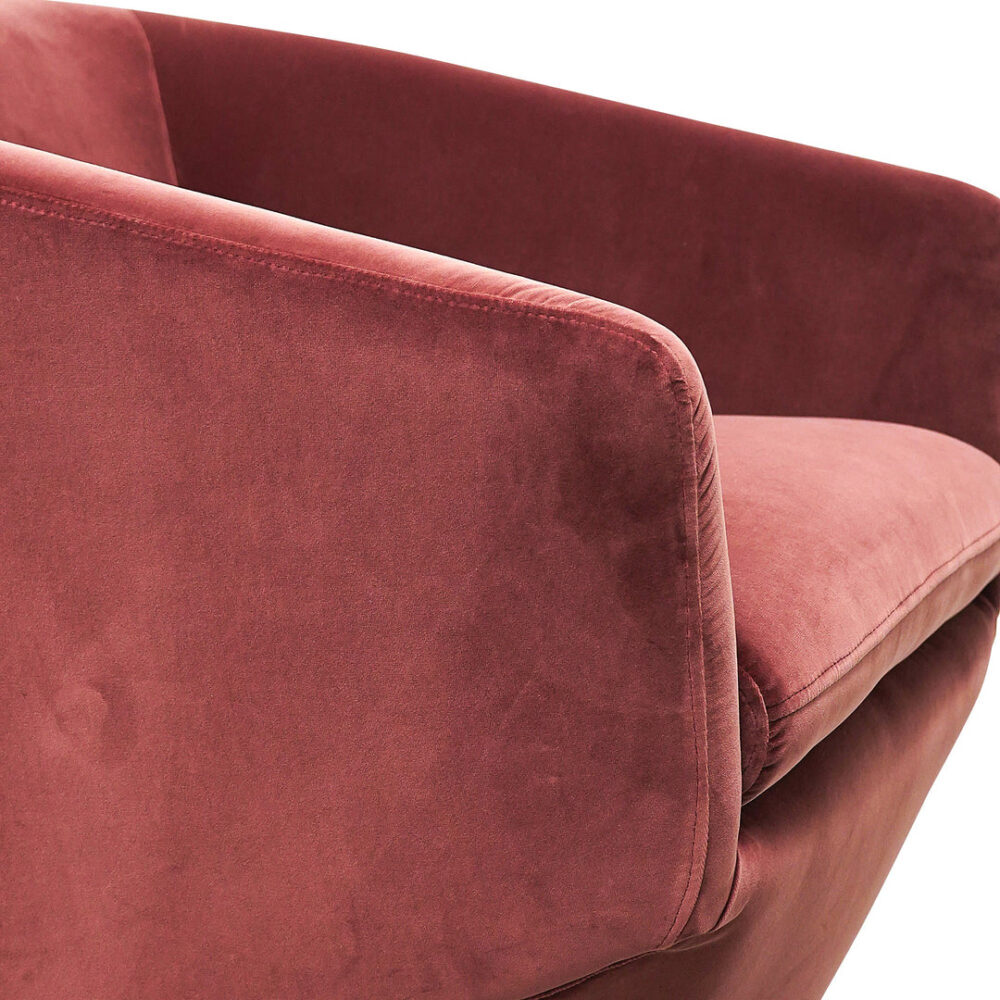 Donna Lounge Chair - Blood Orange Velvet - Image 8