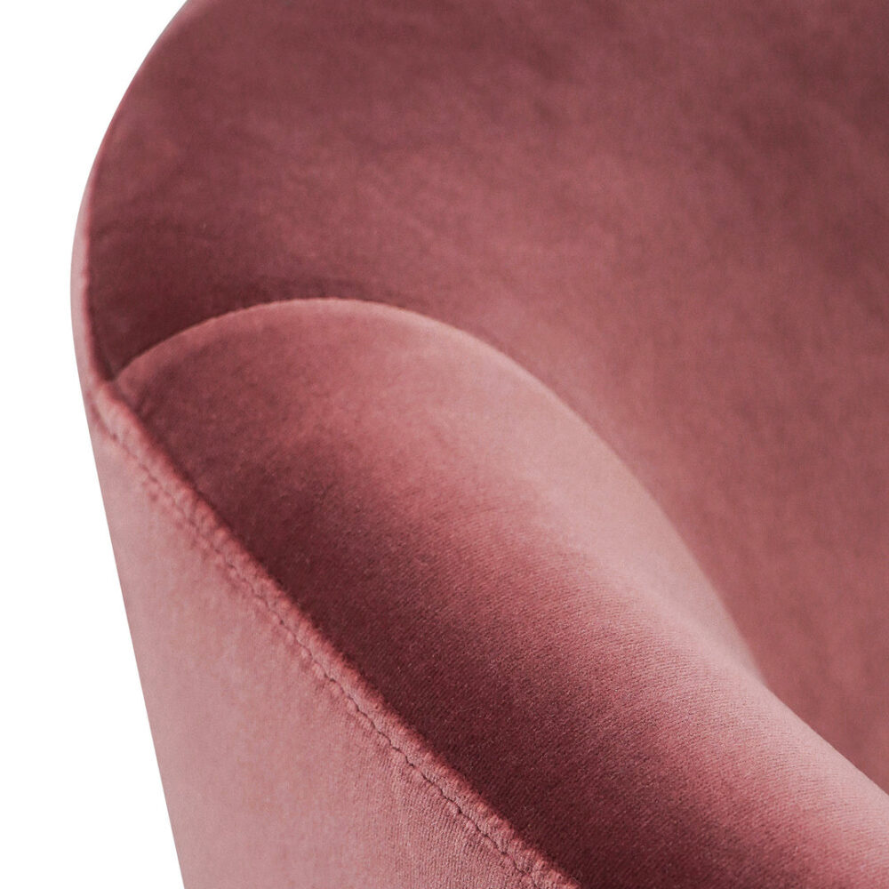 Donna Lounge Chair - Blood Orange Velvet - Image 9