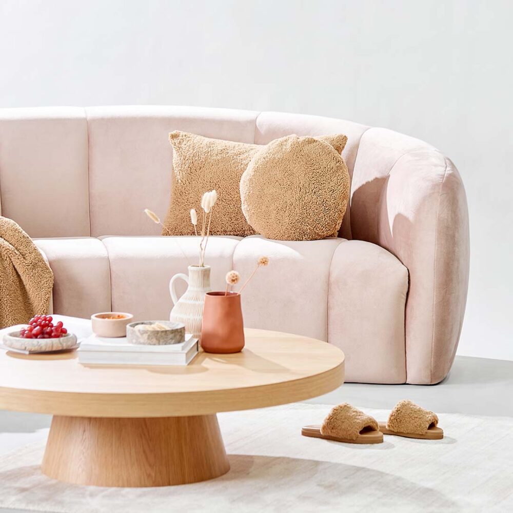 Erna 1.1m Round Coffee Table - Natural Oak - Image 2