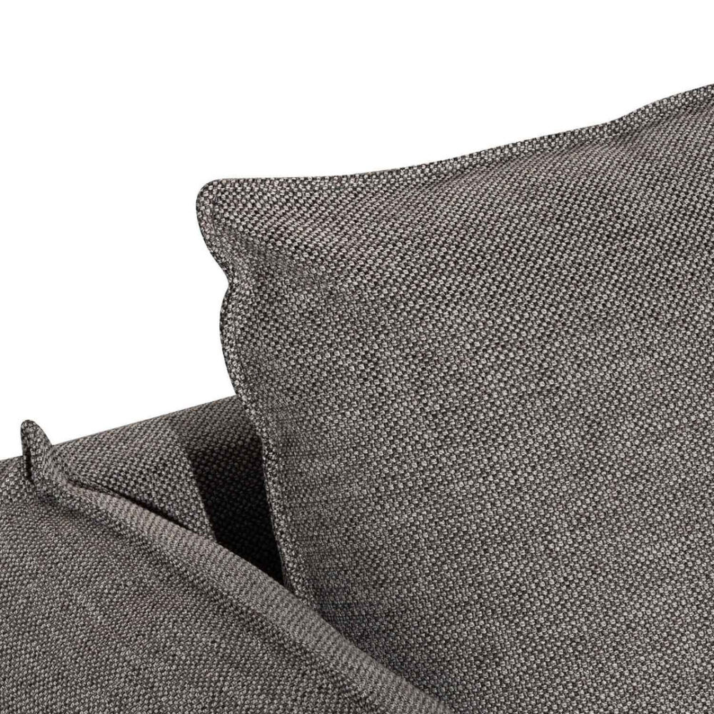Lucio 4 Seater Left Chaise Fabric Sofa - Graphite Grey - Image 13
