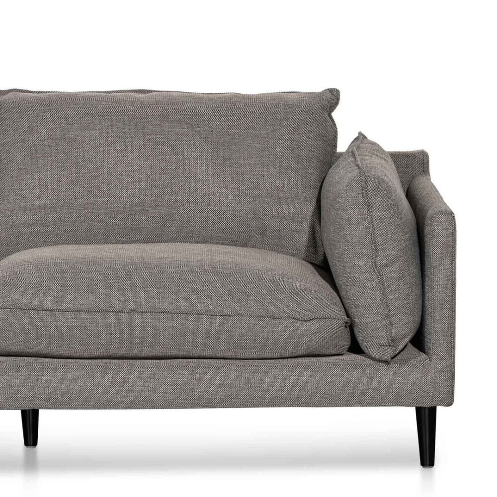 Lucio 4 Seater Left Chaise Fabric Sofa - Graphite Grey - Image 10