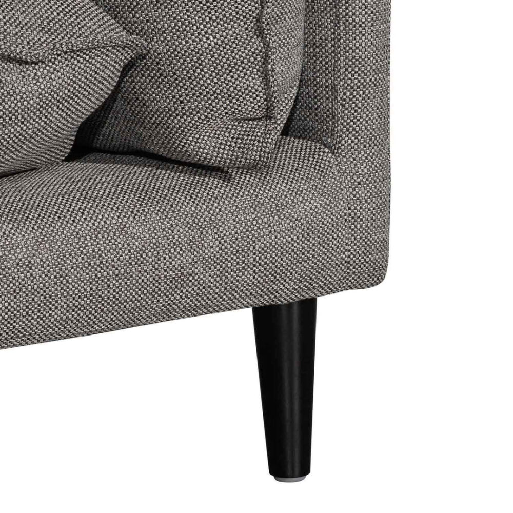 Lucio 4 Seater Left Chaise Fabric Sofa - Graphite Grey - Image 12