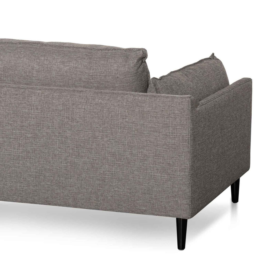 Lucio 4 Seater Right Chaise Fabric Sofa - Graphite Grey - Image 7