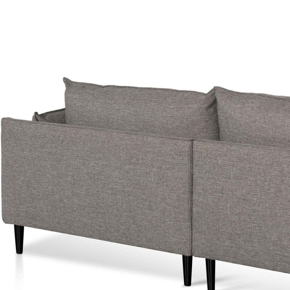 Lucio 4 Seater Right Chaise Fabric Sofa - Graphite Grey - Image 6