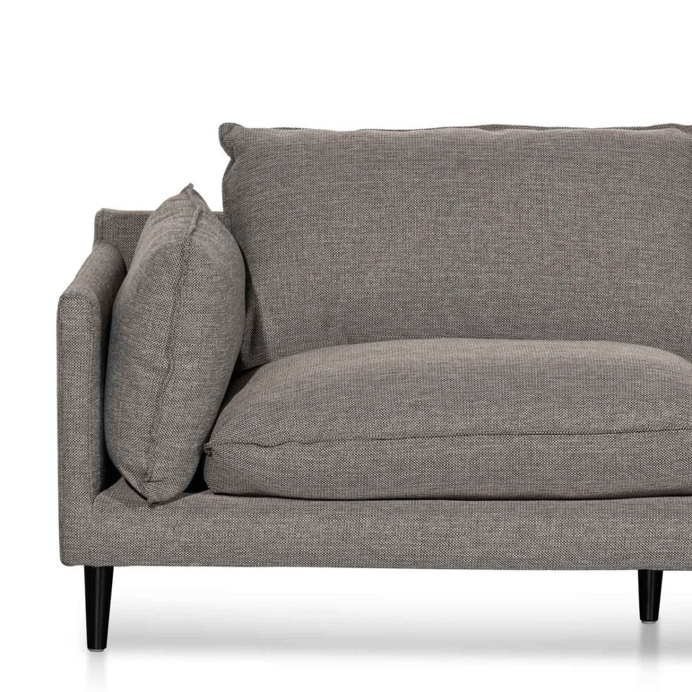 Lucio 4 Seater Right Chaise Fabric Sofa - Graphite Grey - Image 9