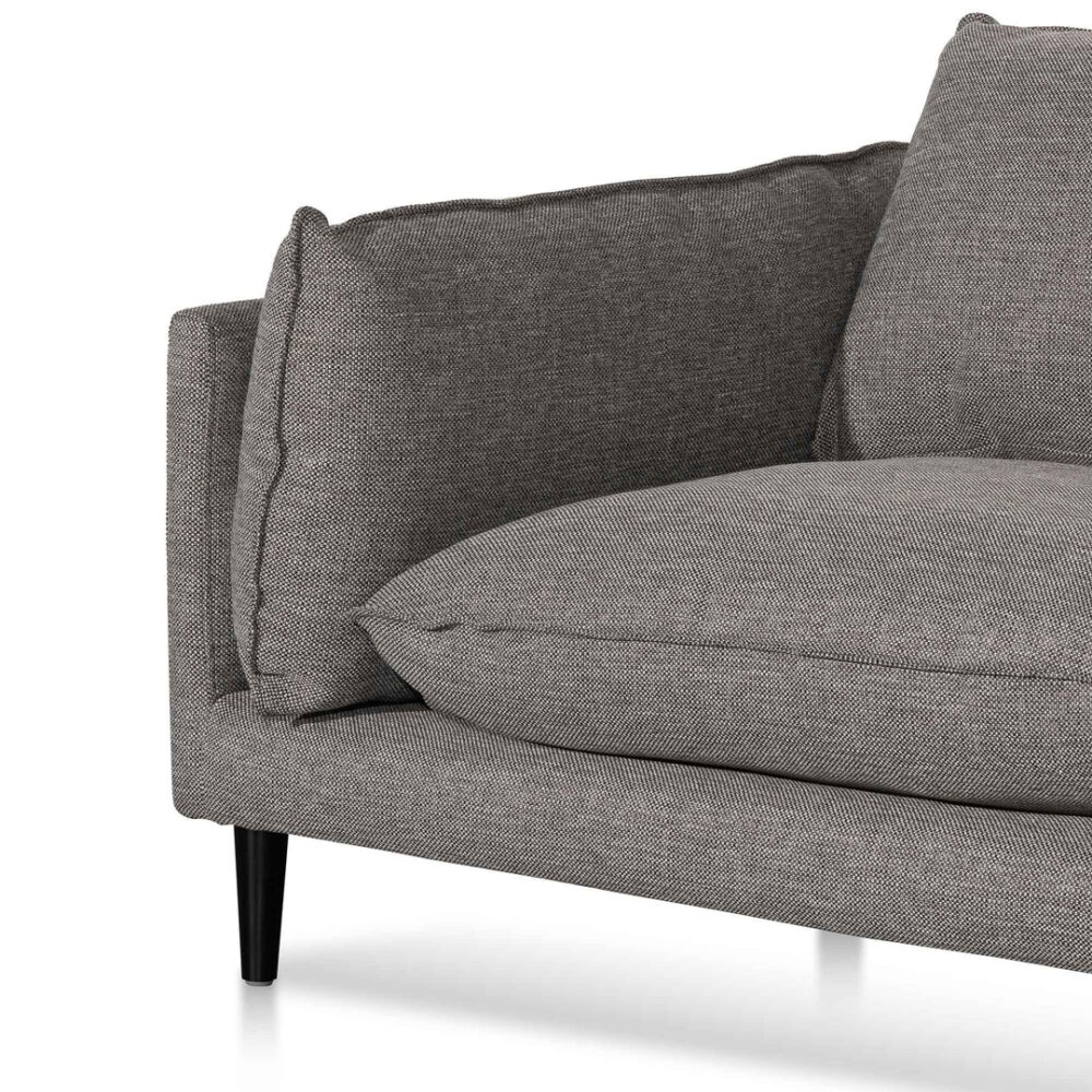Lucio 4 Seater Right Chaise Fabric Sofa - Graphite Grey - Image 10