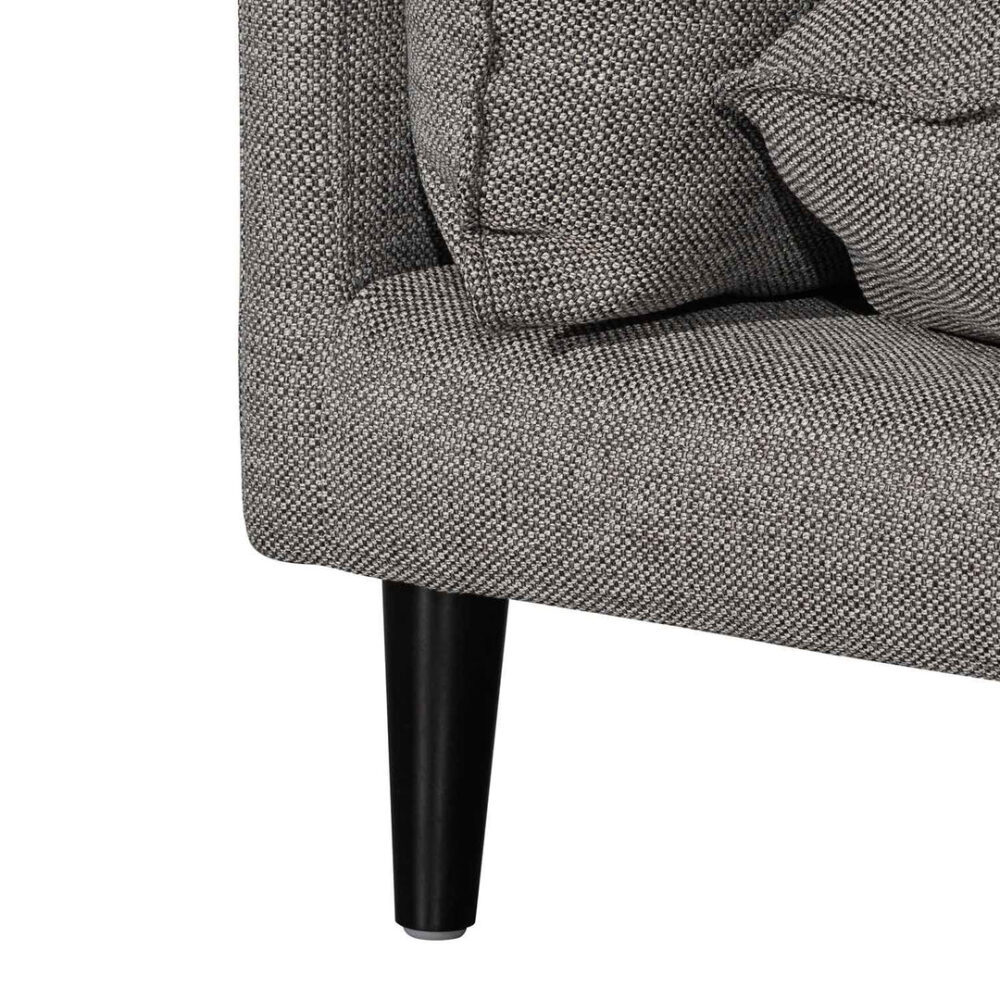 Lucio 4 Seater Right Chaise Fabric Sofa - Graphite Grey - Image 11