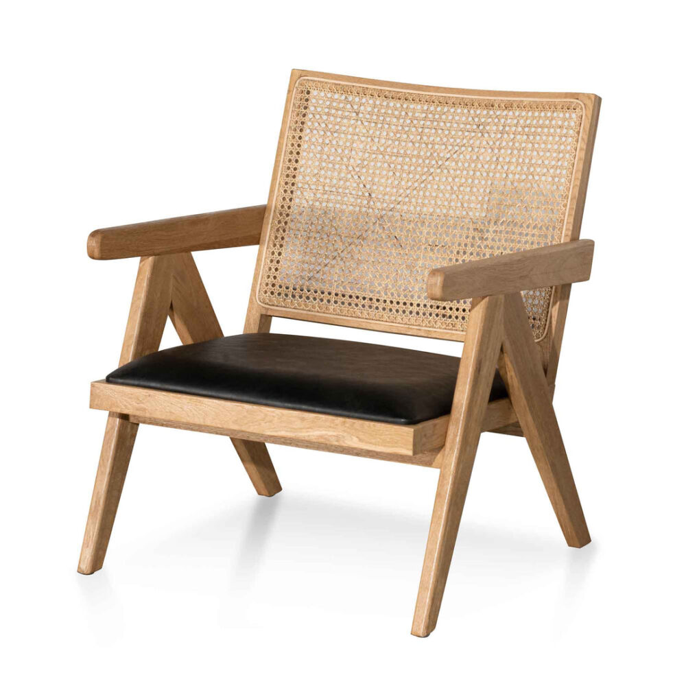Castro Rattan Armchair - Distress Natural and Black Seat