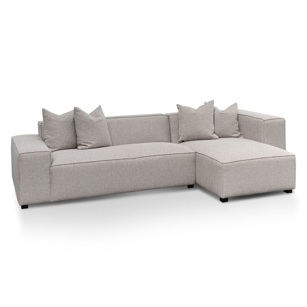 Casey 3 Seater Right Chaise Fabric Sofa - Sterling Sand - Image 6