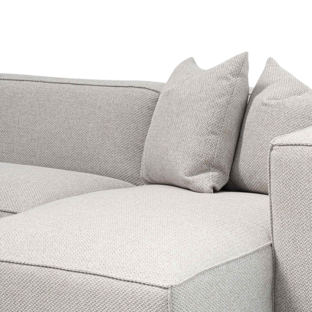 Casey 3 Seater Right Chaise Fabric Sofa - Sterling Sand - Image 7