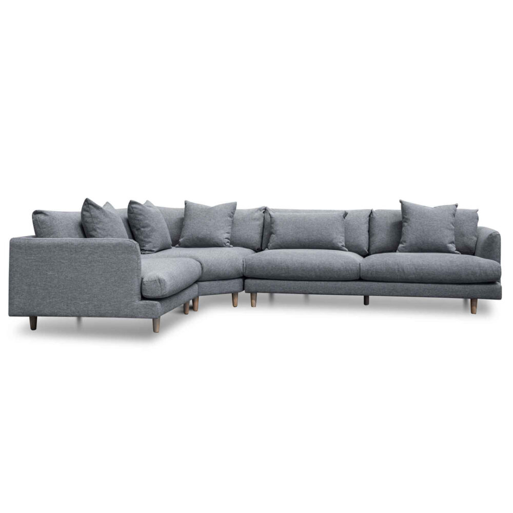 Della Left Return Modular Sofa - Graphite Grey - Image 2