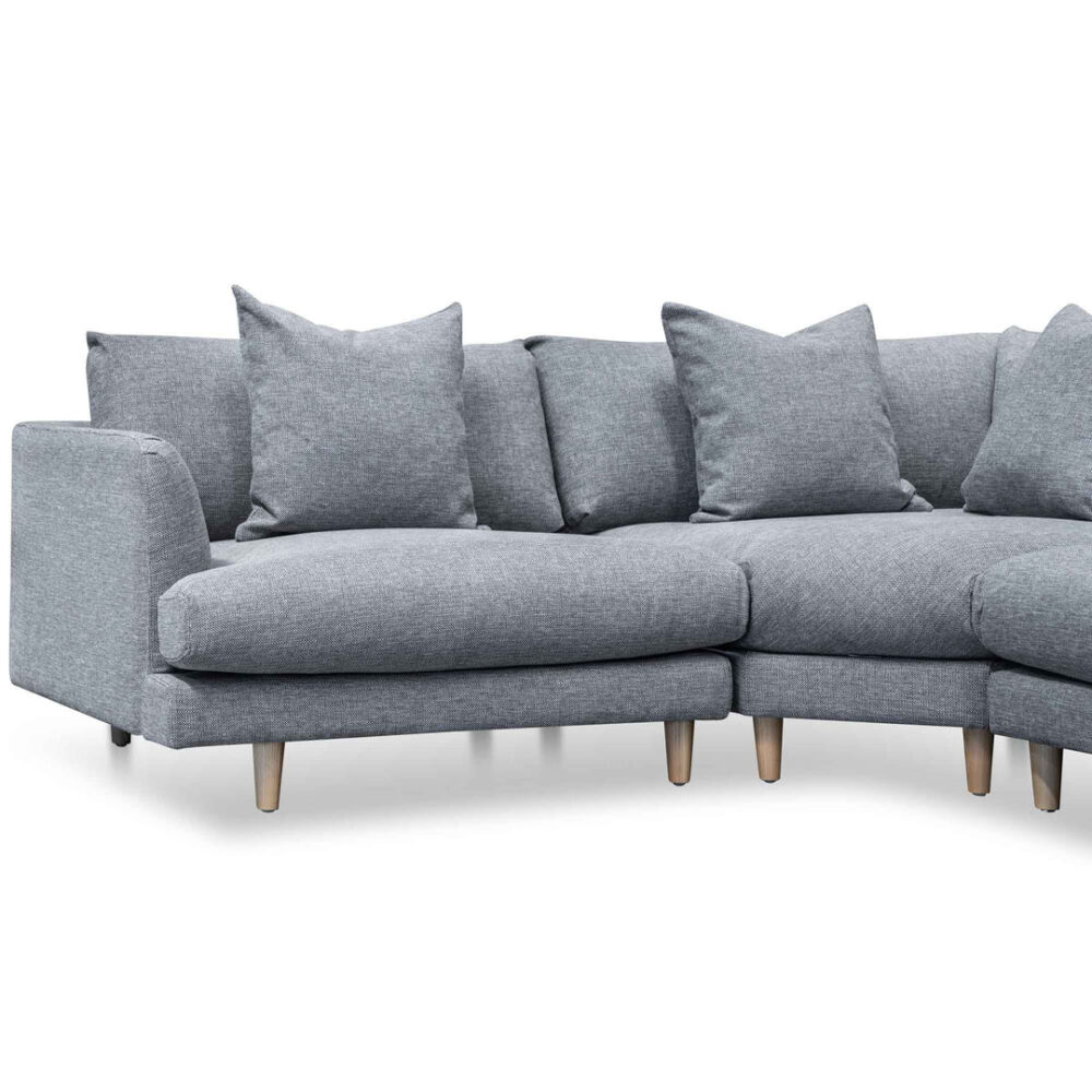 Della Left Return Modular Sofa - Graphite Grey - Image 4