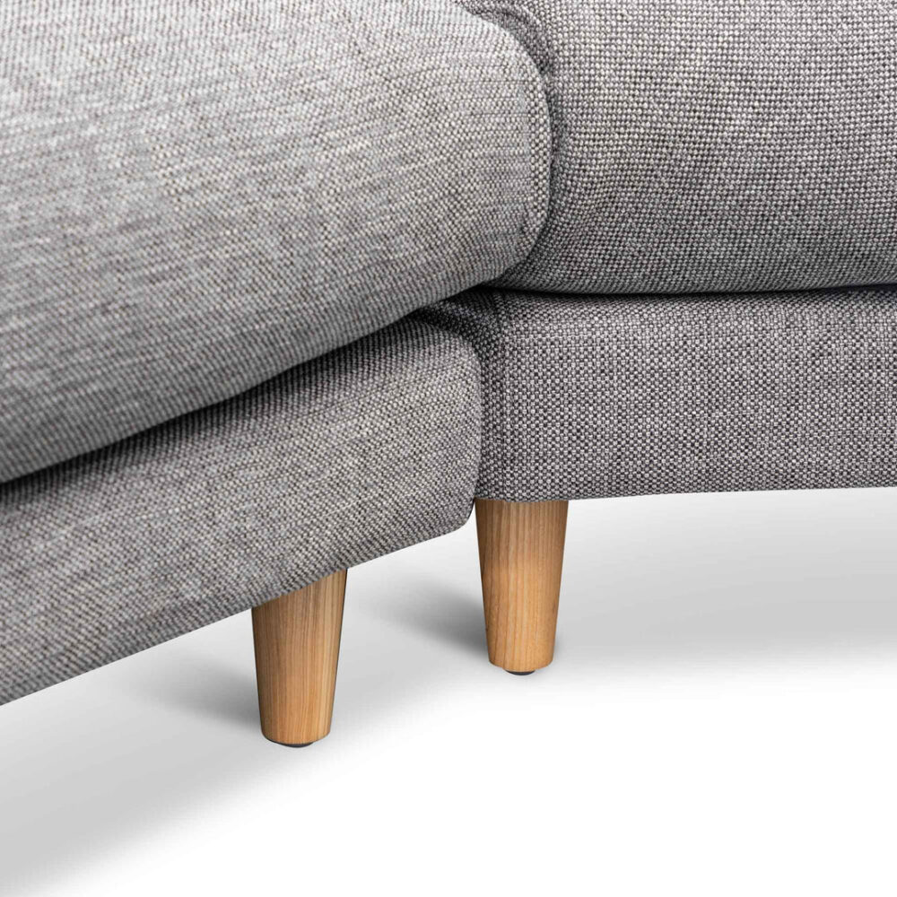 Della Left Return Modular Sofa - Graphite Grey - Image 6