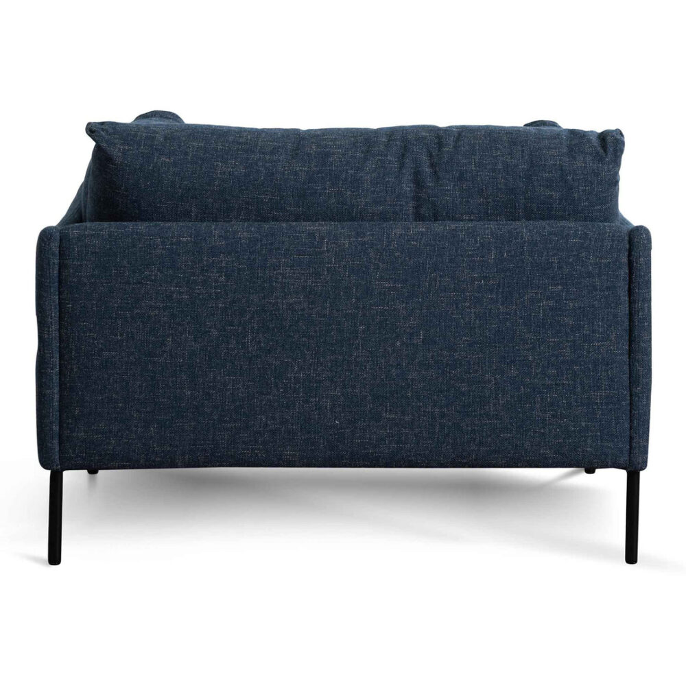 Emilis Fabric Armchair - Dark Blue - Image 7