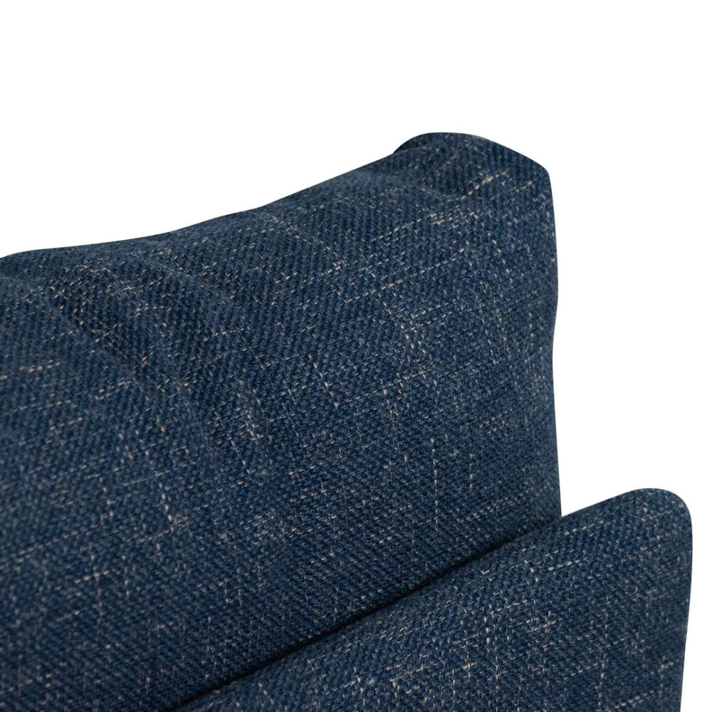 Emilis Fabric Armchair - Dark Blue - Image 8
