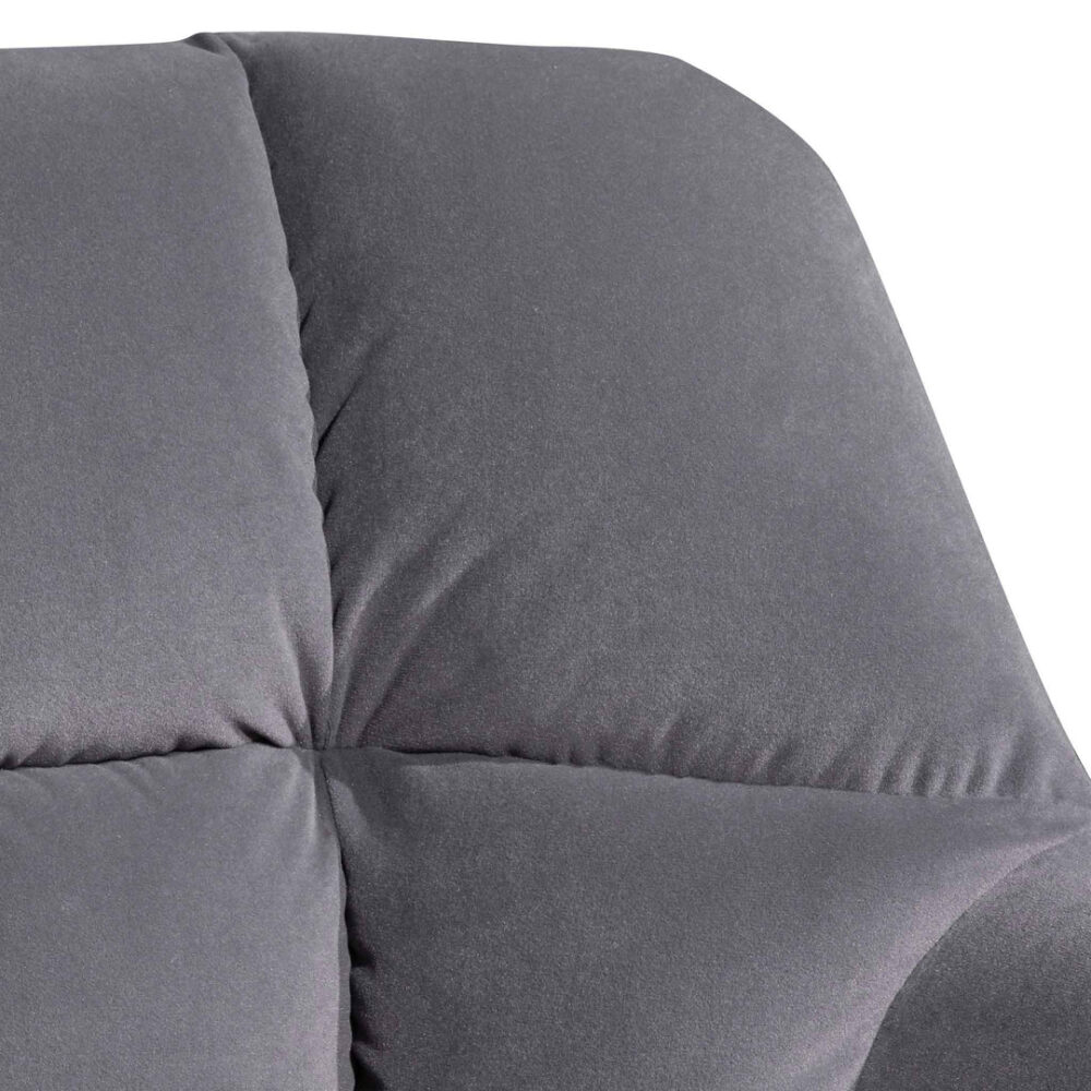 Collier Visitor Chair - Dark Grey Velvet with Black Legs - Image 9