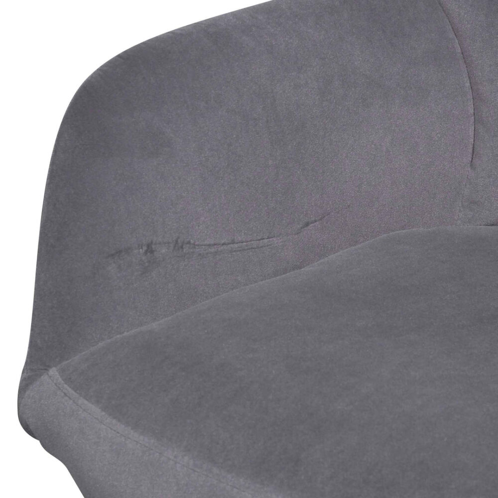 Collier Visitor Chair - Dark Grey Velvet with Black Legs - Image 10