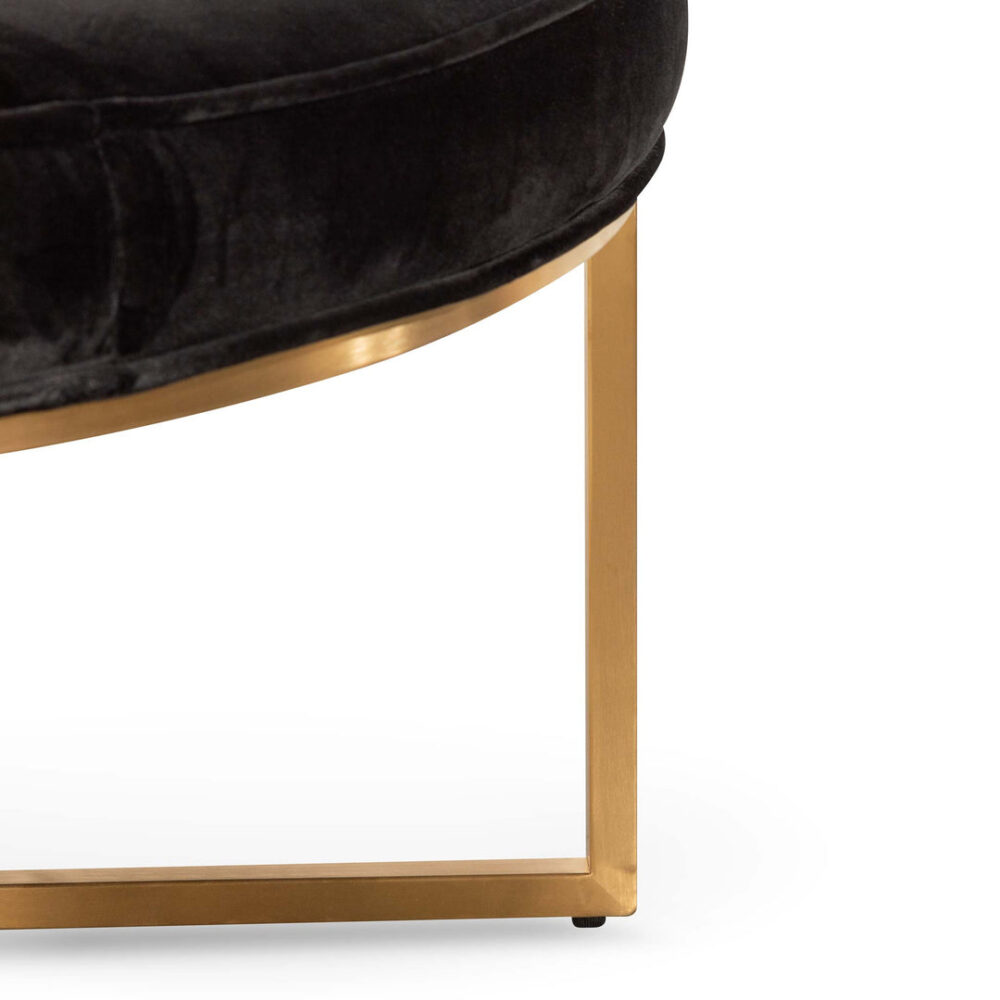 Bianka 100cmx46cm Ottoman - Black Velvet - Image 12