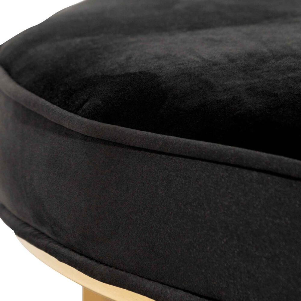 Bianka 100cmx46cm Ottoman - Black Velvet - Image 10