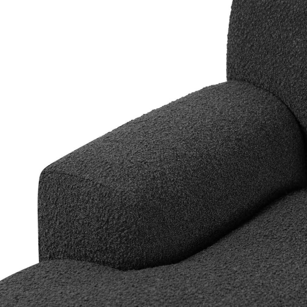 Jasleen Left Chaise Sofa - Charcoal Boucle - Image 7