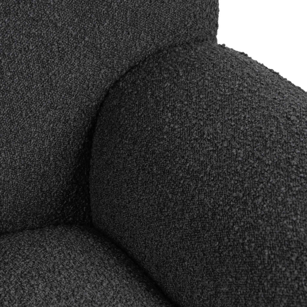 Jasleen Left Chaise Sofa - Charcoal Boucle - Image 8