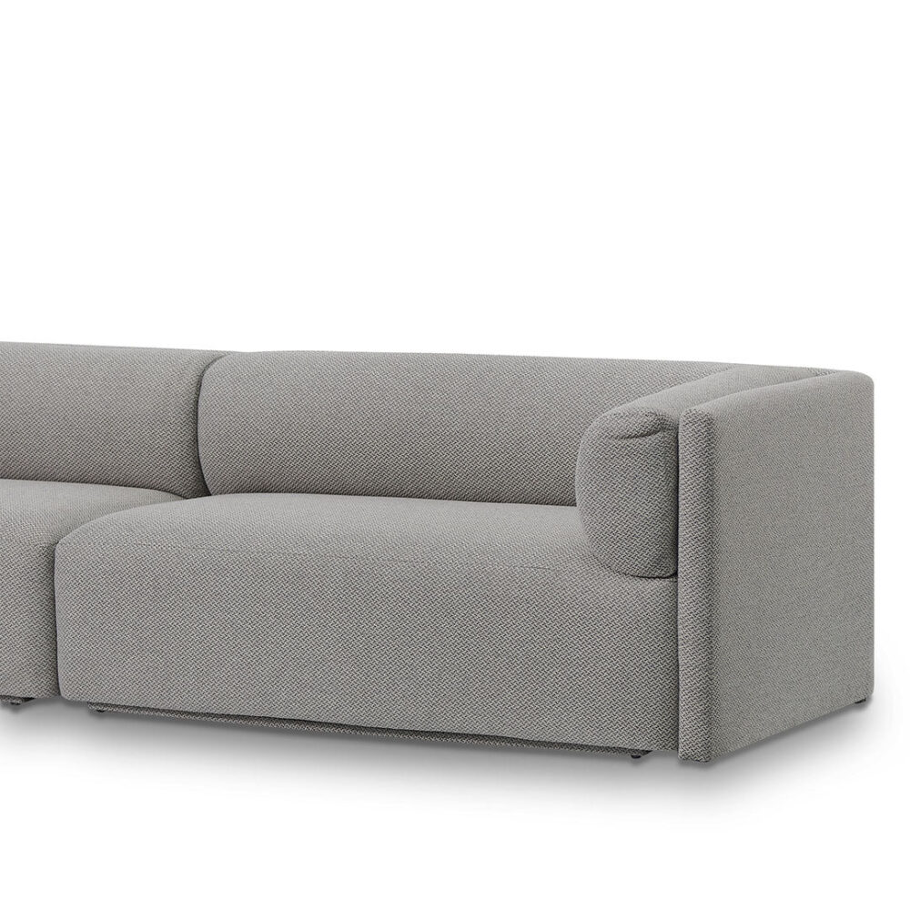 Mullen 4 Seater Fabric Sofa - Grey - Image 6