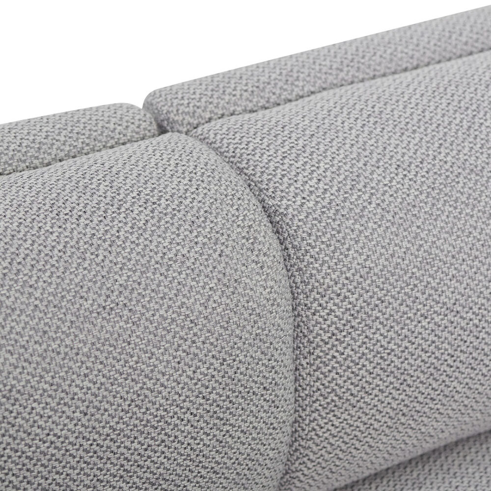 Mullen 4 Seater Fabric Sofa - Grey - Image 5