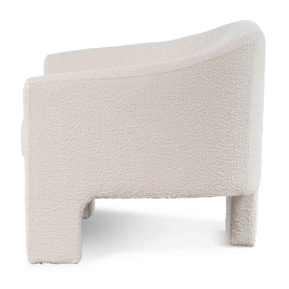 Jerrod Fabric Armchair - Ivory White Boucle - Image 6