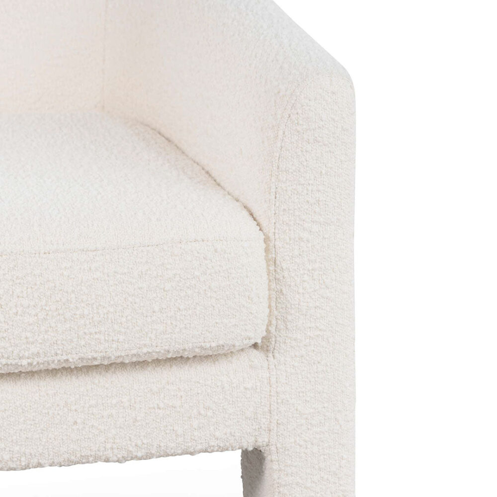 Jerrod Fabric Armchair - Ivory White Boucle - Image 10
