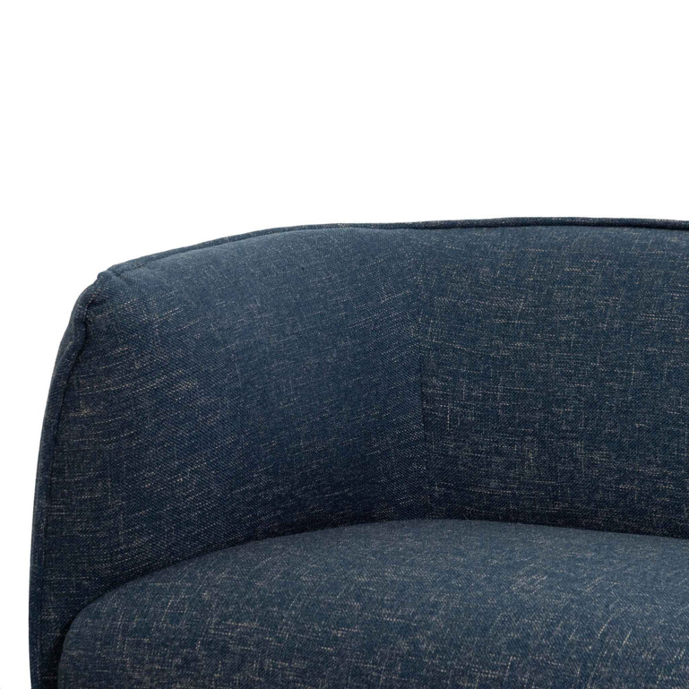 Chapman 3 Seater Fabric Sofa - Dark Blue - Image 5