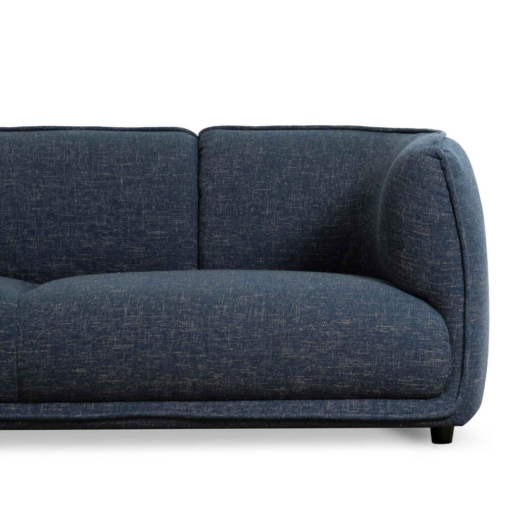 Chapman 3 Seater Fabric Sofa - Dark Blue - Image 7