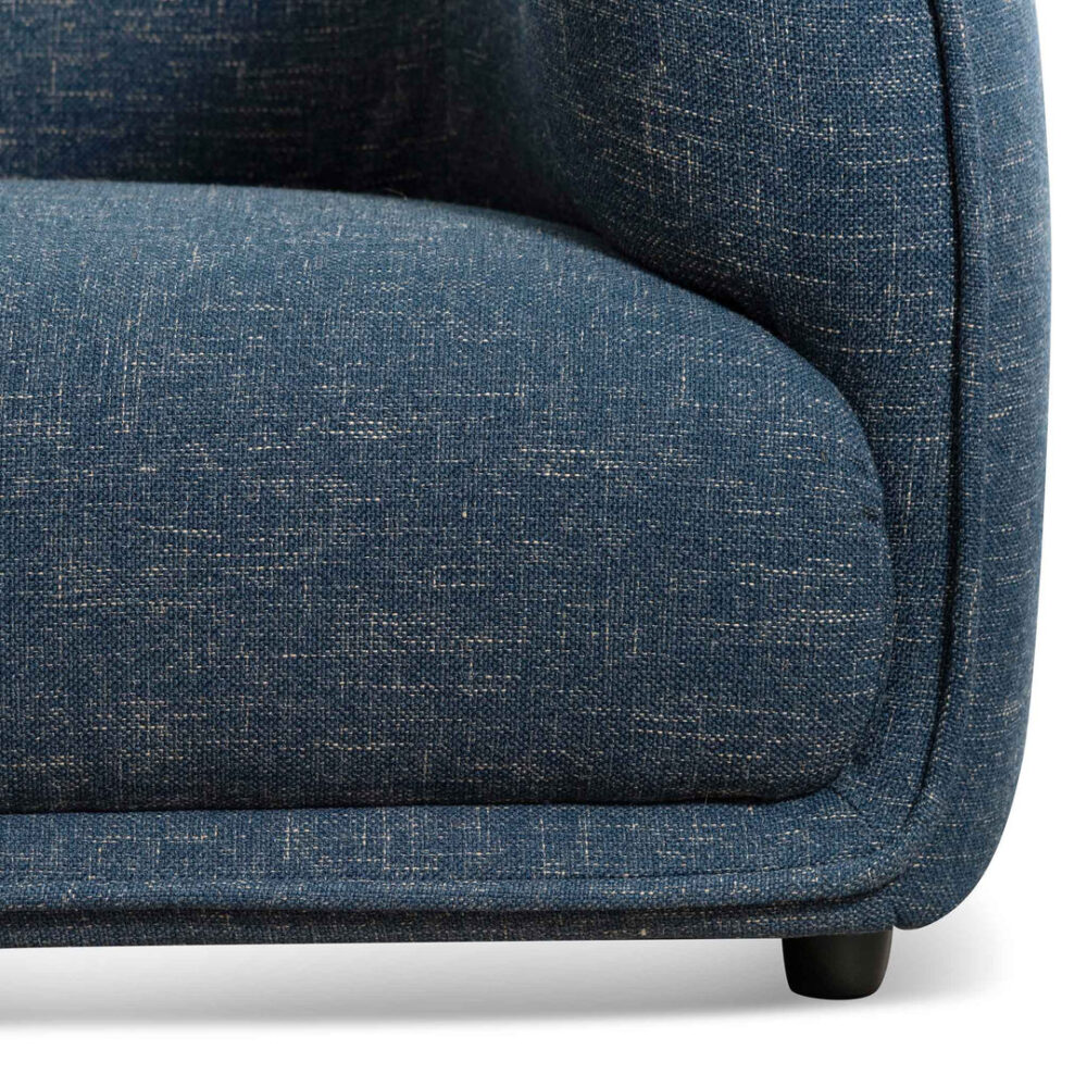 Chapman 3 Seater Fabric Sofa - Dark Blue - Image 9