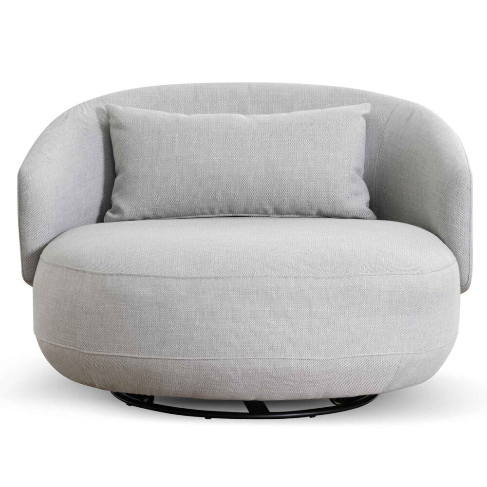 Janis Fabric Armchair - Light Texture Grey - Image 2